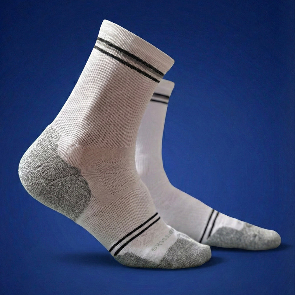 GearSocks Bamboo Glide Run Socks - White Crew