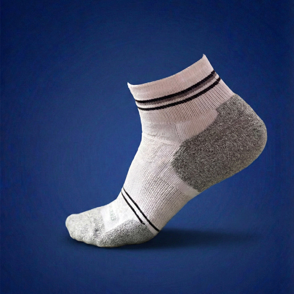 GearSocks Blister-Free Bamboo Run Socks - White Mini Crew