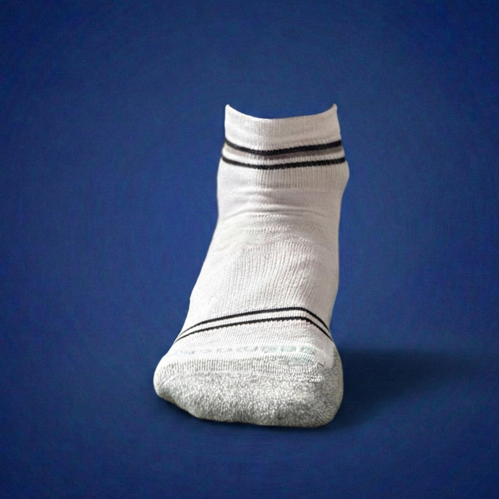 GearSocks Bamboo Glide Run Socks - White Mini Crew