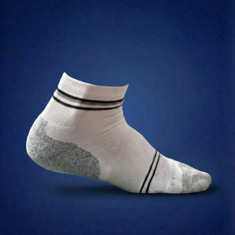 GearSocks Blister-Free Bamboo Run Socks - White Mini Crew