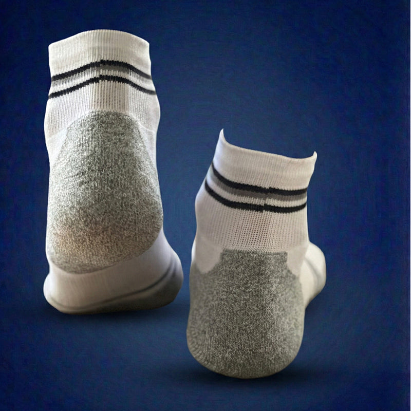 GearSocks Blister-Free Bamboo Run Socks - White Mini Crew