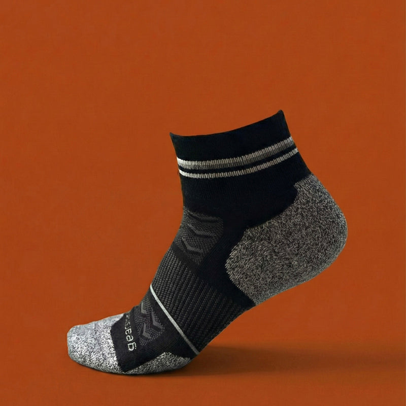 GearSocks Blister-Free Bamboo Run Socks - Black Mini Crew