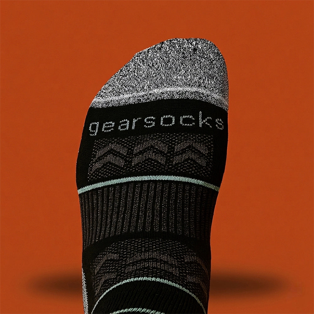 GearSocks Blister-Free Bamboo Run Socks - Black Crew