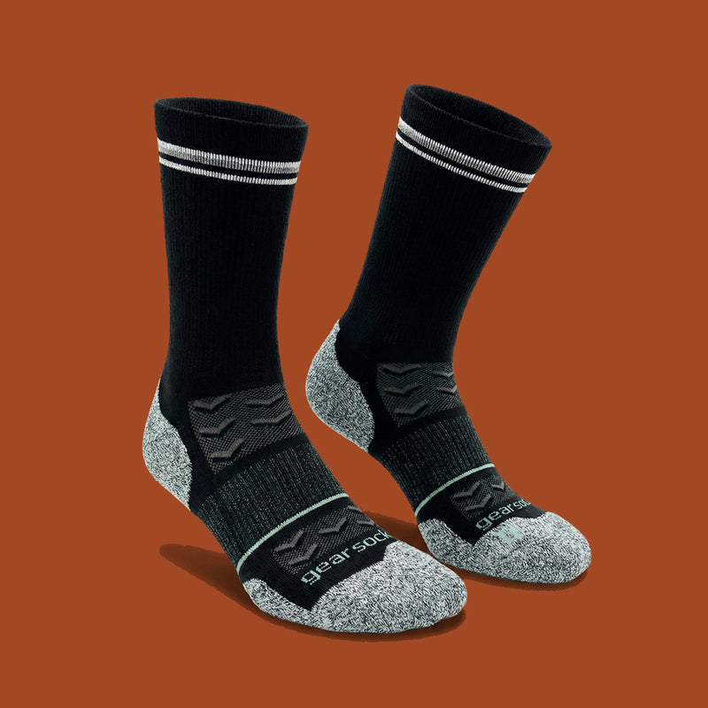 GearSocks Blister-Free Bamboo Run Socks - Black Crew
