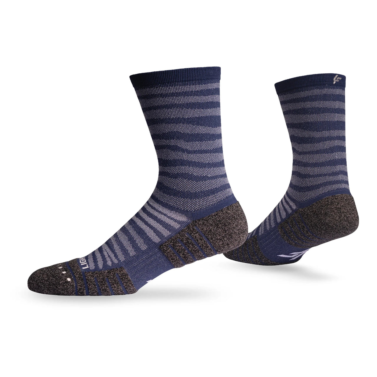 Lightfeet Performance Sports Socks - Raster Half Crew (Navy)