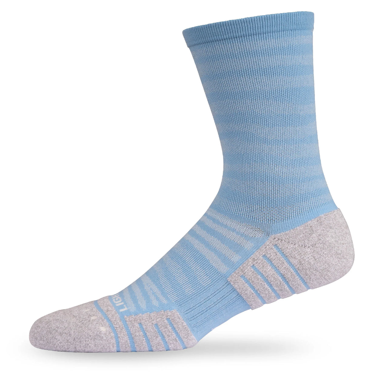 Lightfeet Performance Sports Socks - Raster Half Crew (Soft Blue)