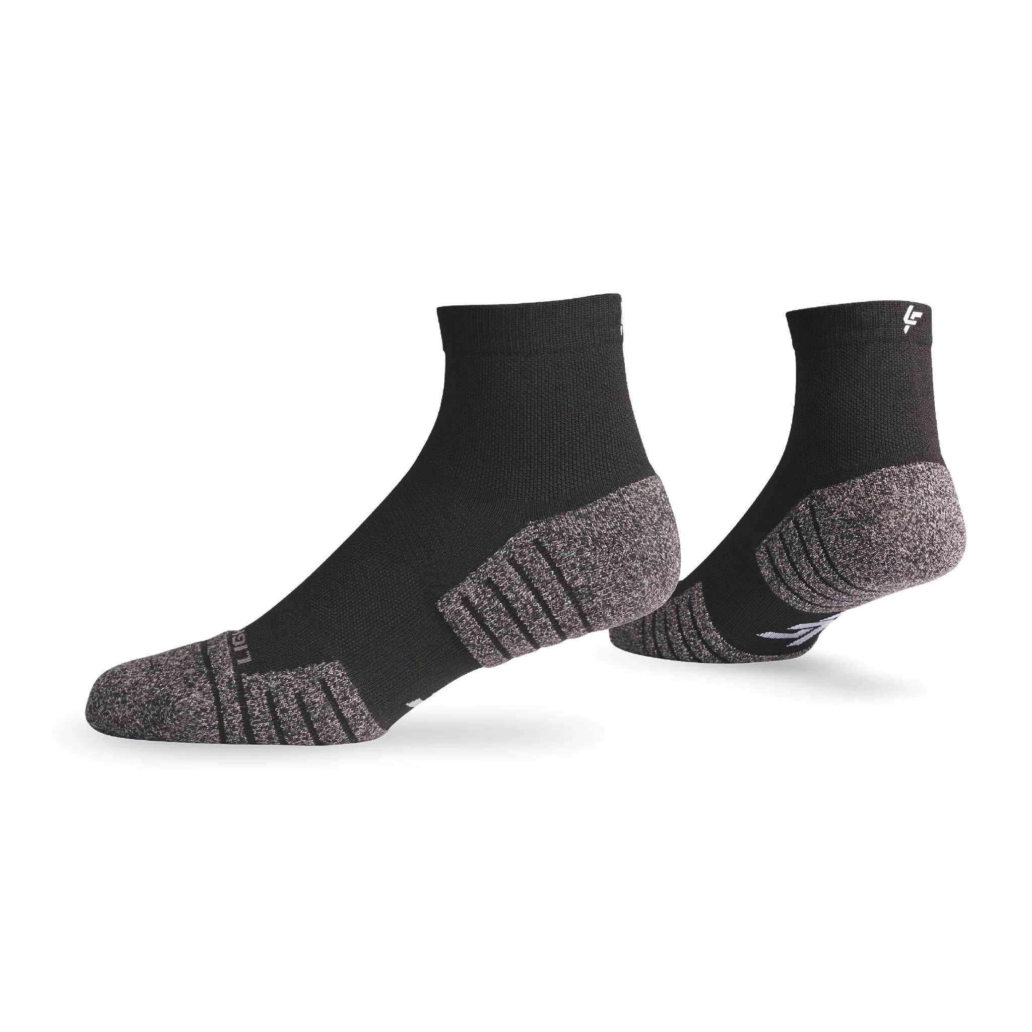 Lightfeet Performance Quarter Sports Socks - Black