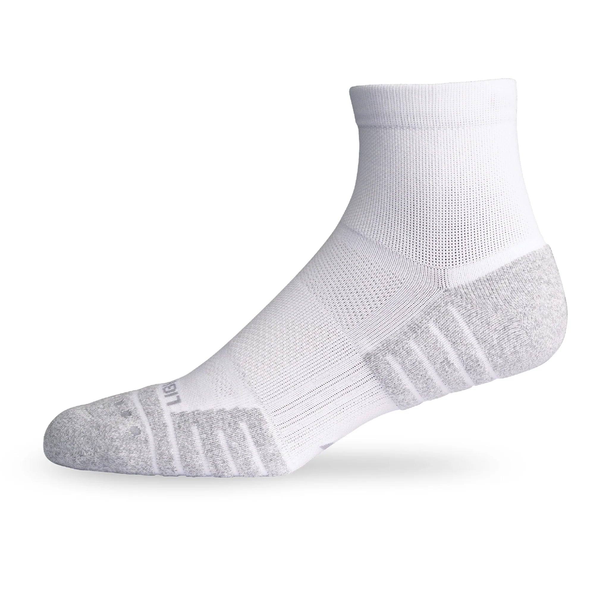 Lightfeet Performance Quarter Sports Socks - White