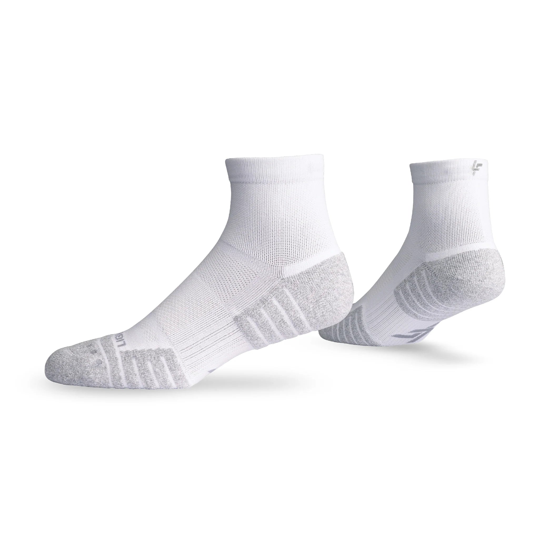 Lightfeet Performance Quarter Sports Socks - White