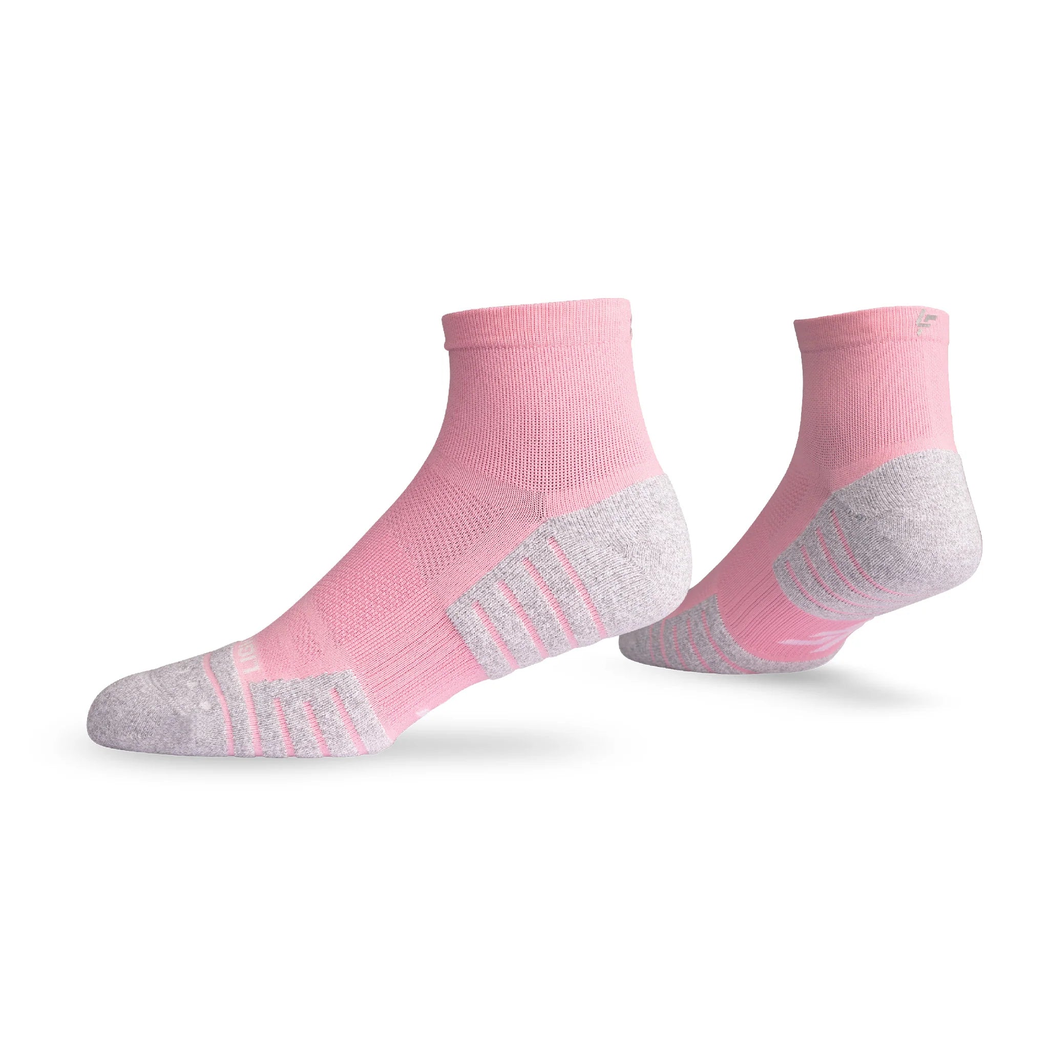 Lightfeet Performance Quarter Sports Socks - Soft Pink