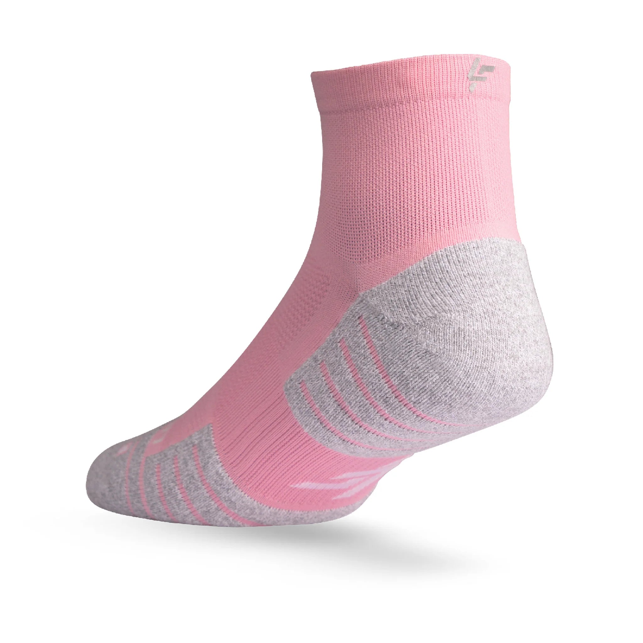 Lightfeet Performance Quarter Sports Socks - Soft Pink