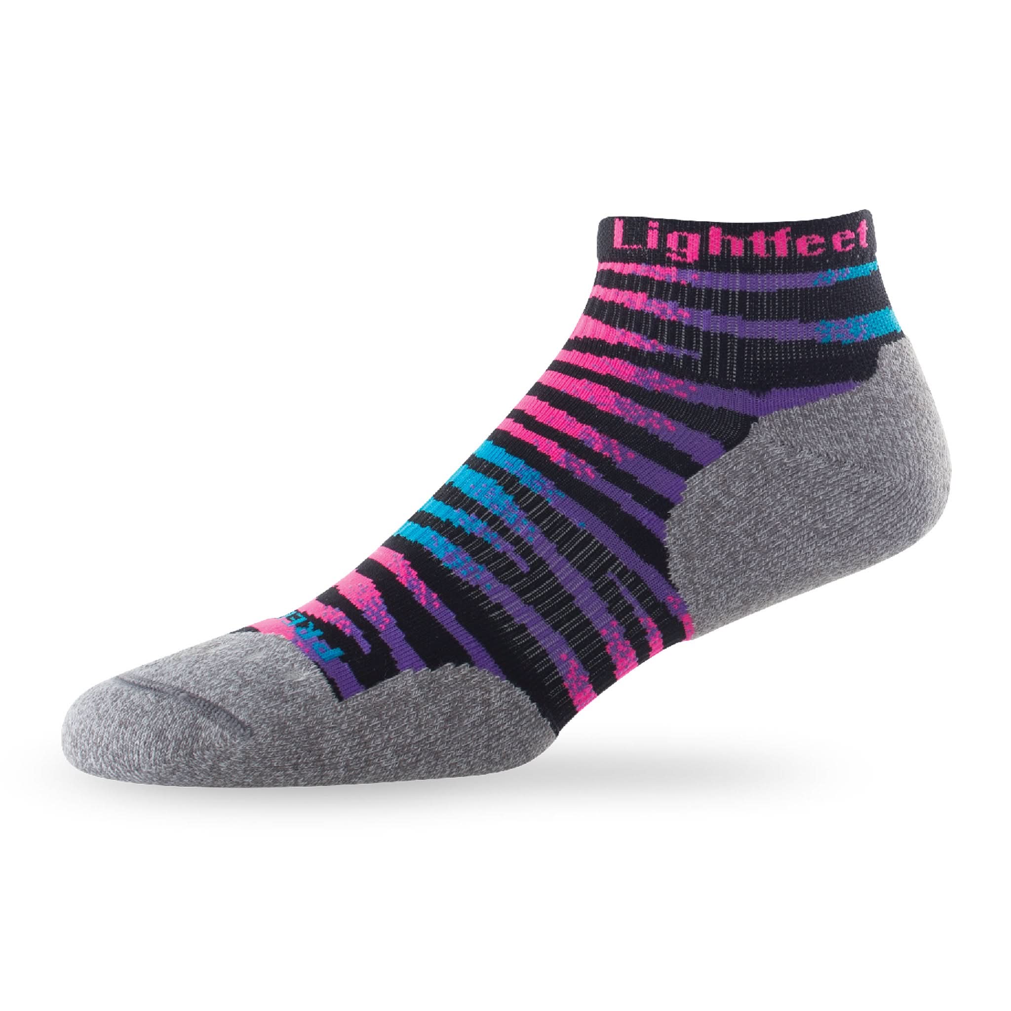 Lightfeet Predator Mini Crew Socks - Black/Pink