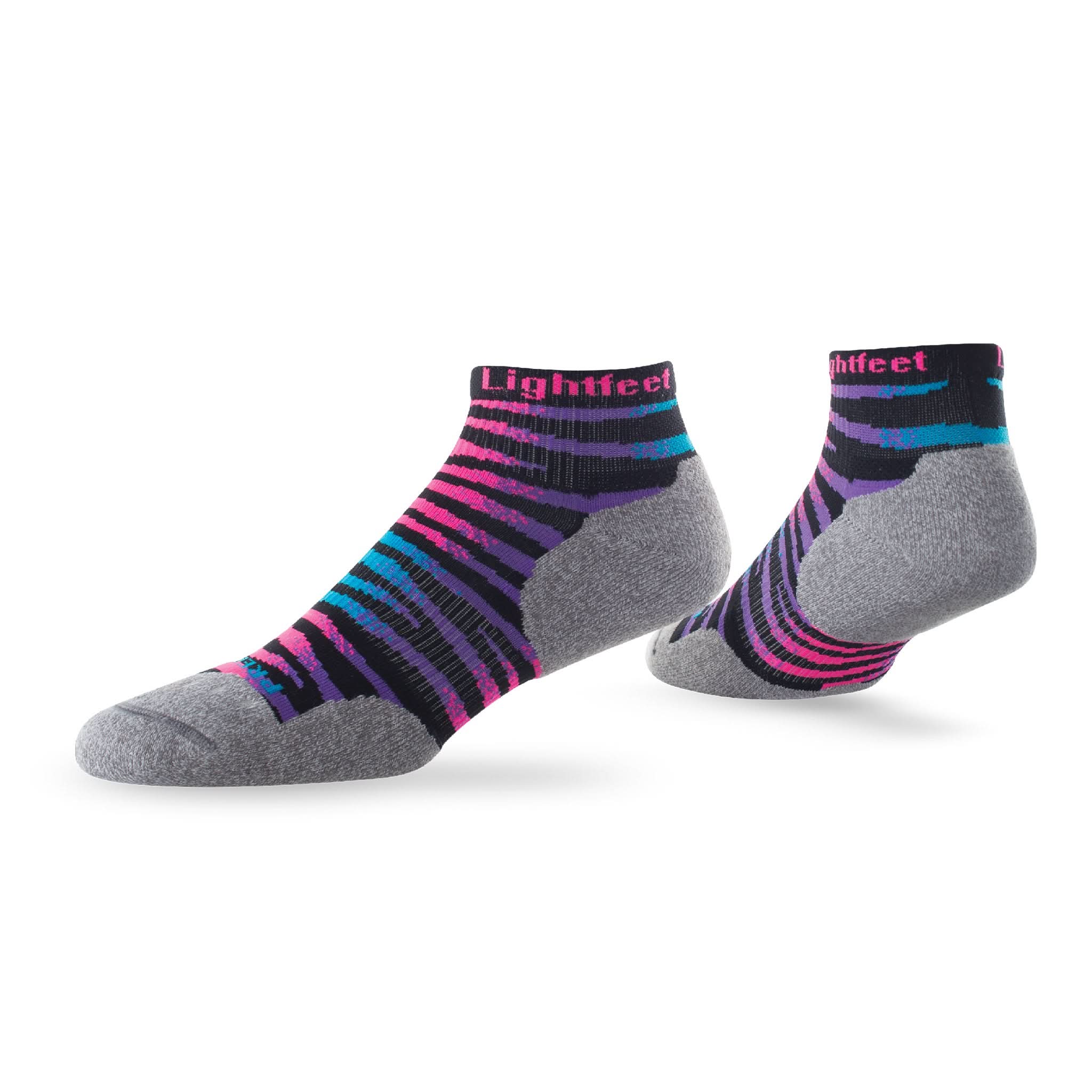 Lightfeet Predator Mini Crew Socks - Black/Pink