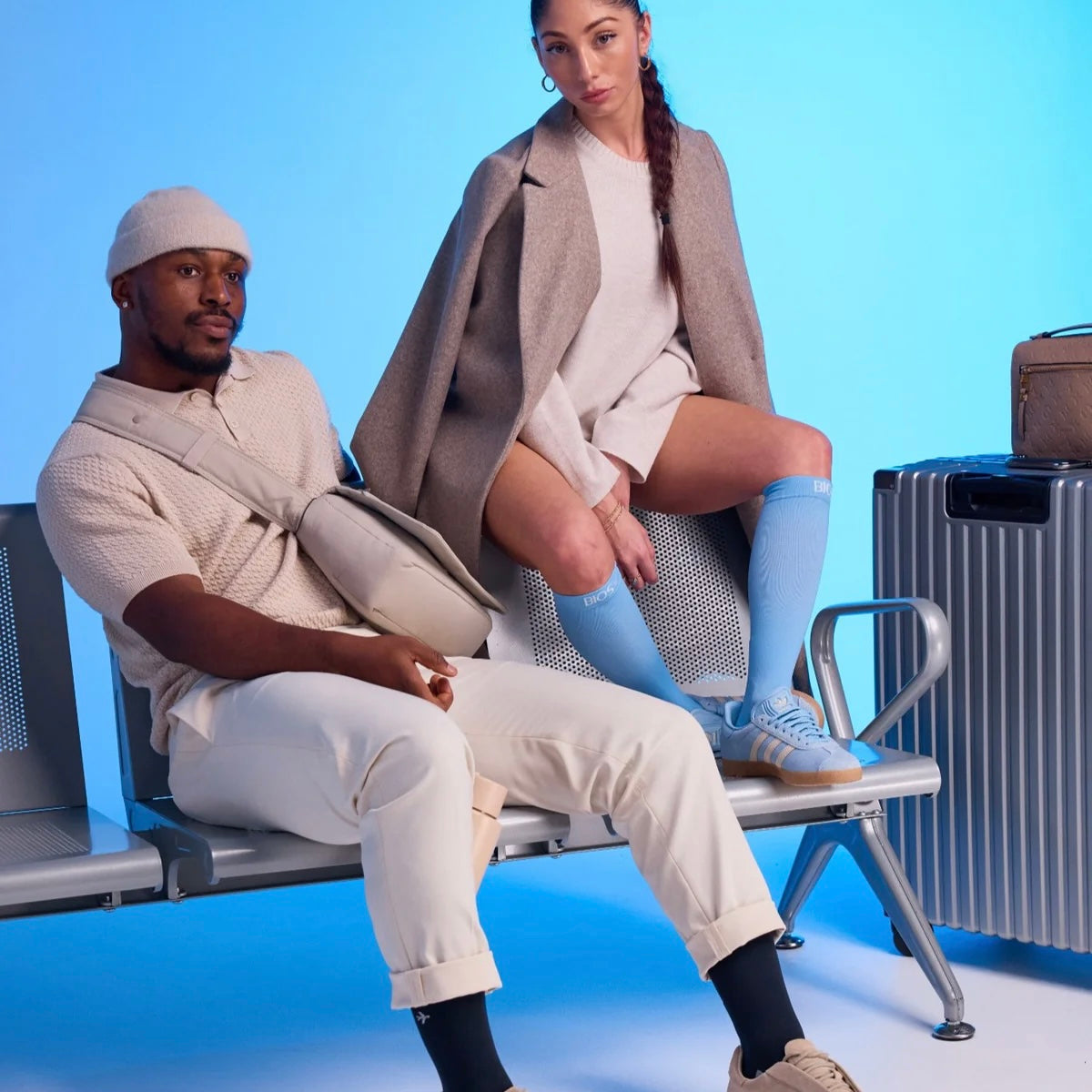 BIOSx Departures Travel Compression Socks - Black