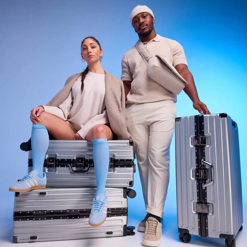 BIOSx Departures Travel Compression Socks - Blue