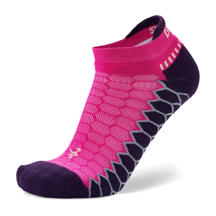 Balega Silver No Show Socks - Electric Pink