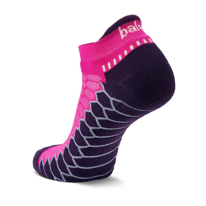 Balega Silver No Show Socks - Electric Pink