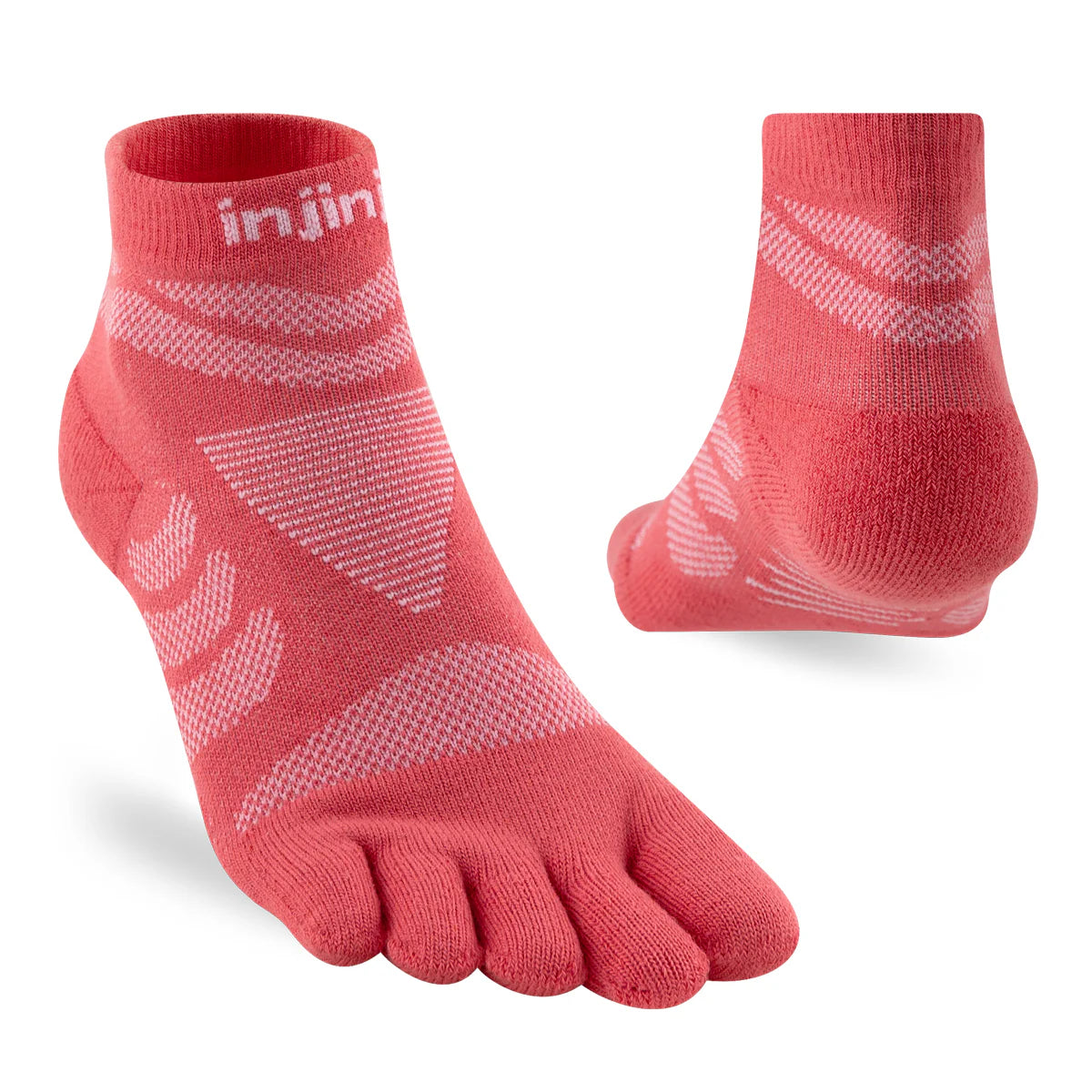 Injinji Women's Ultra RUN Mini-Crew - Coral