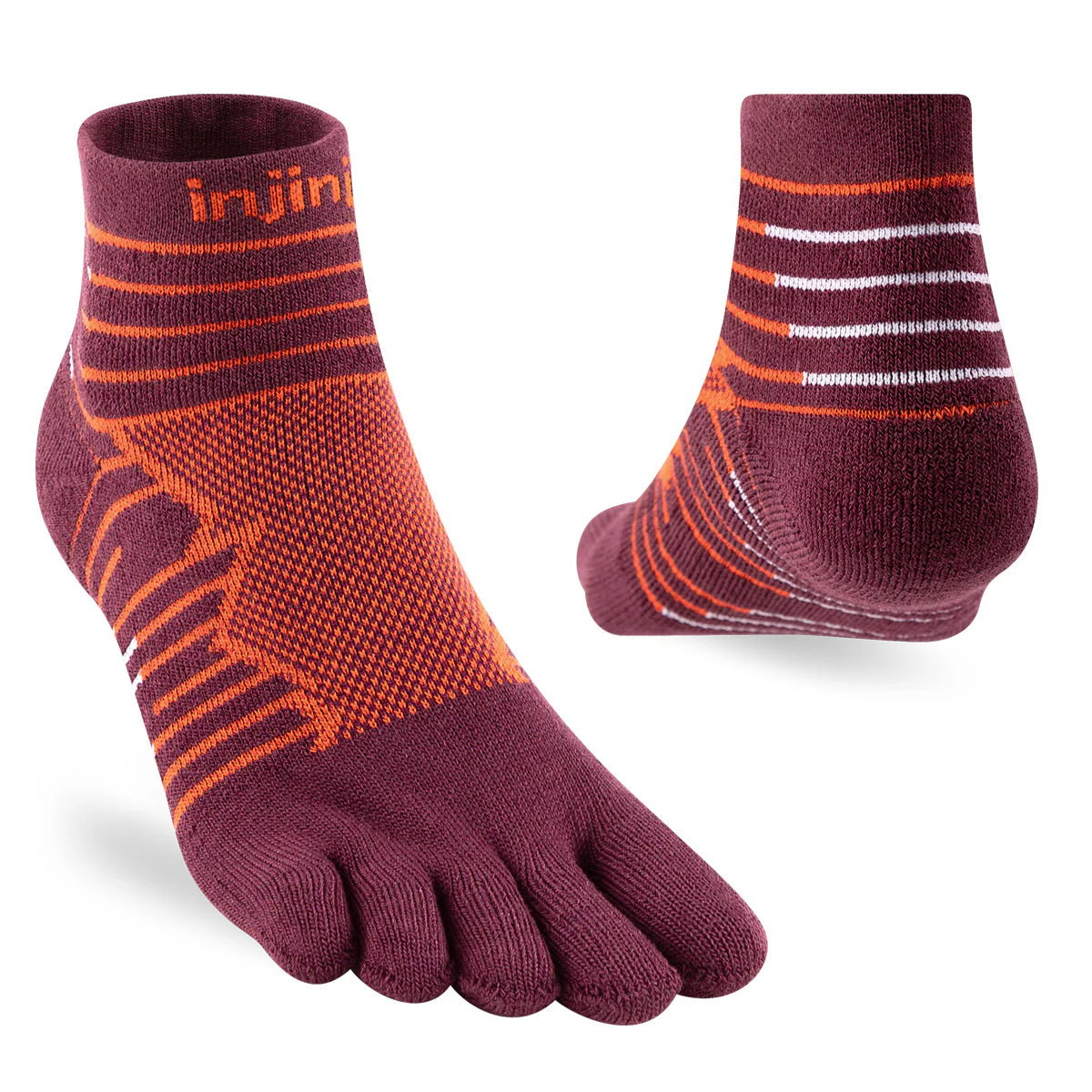 Injinji ULTRA RUN Mini Crew - Mahogany