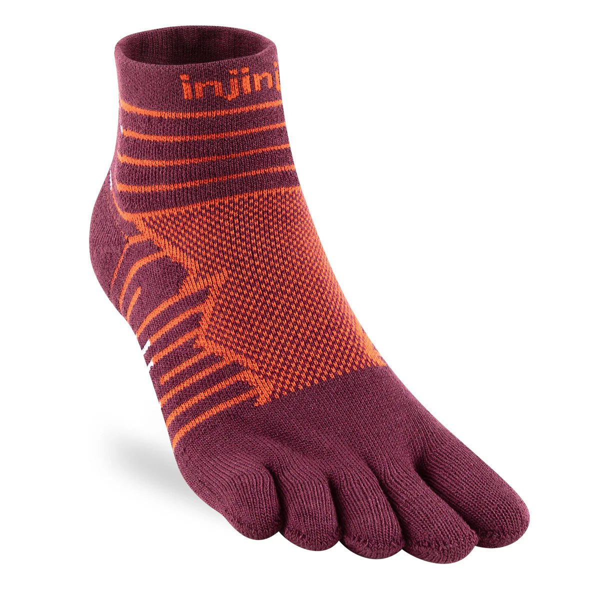 Injinji ULTRA RUN Mini Crew - Mahogany