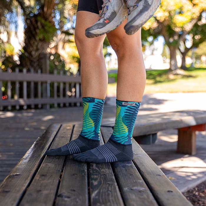 Injinji Spectrum Trail Women's Midweight Crew - Jungle
