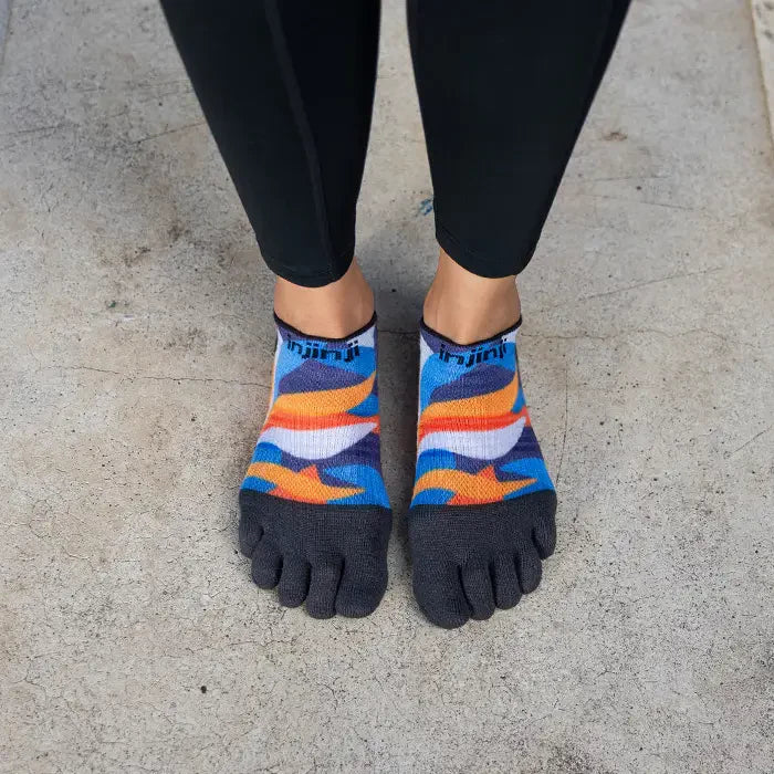 Injinji Spectrum Women's Run Lightweight No-Show (Botanic)