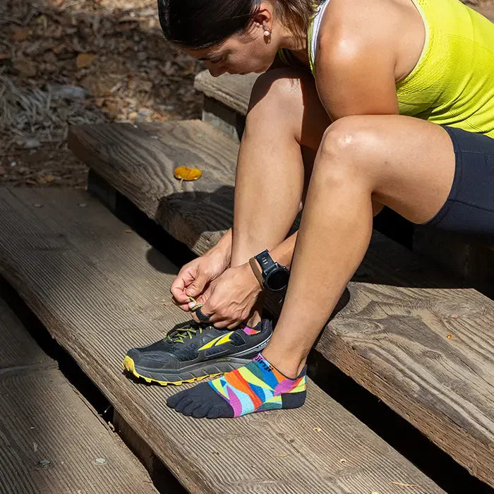 Injinji Spectrum Women's Run Lightweight No-Show (Verdue)