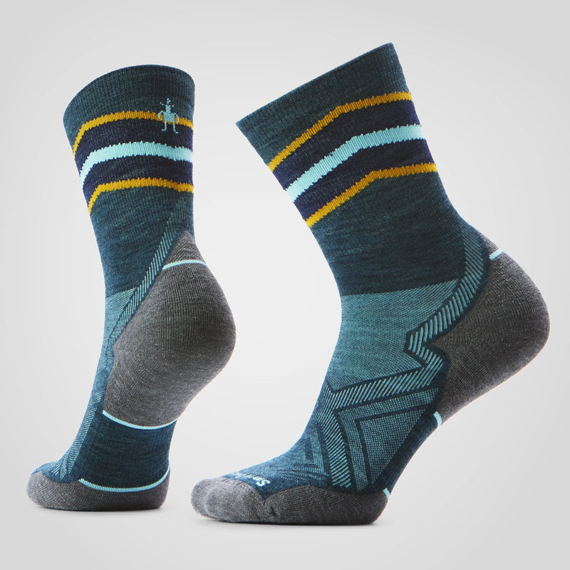 Smartwool Women's Run Targeted Cushion Mid Crew Socks - Twilight Blue