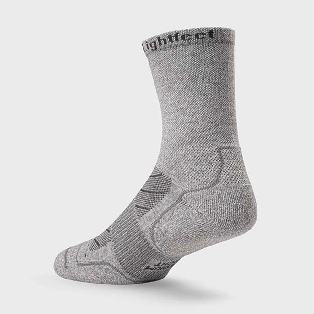 Lightfeet Evolution Half Crew Trail Run Socks (Grey)