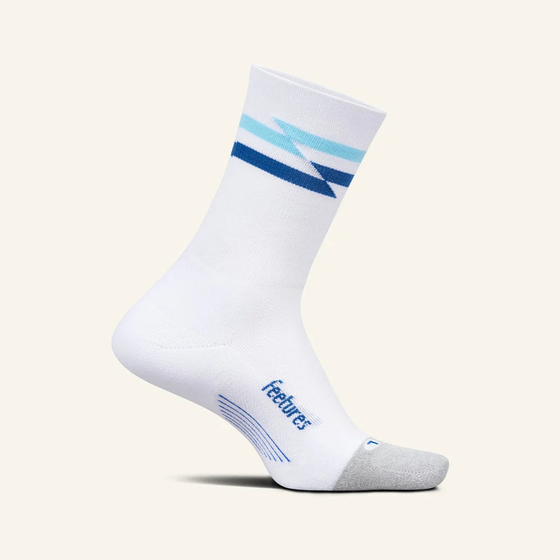 Feetures! ELITE Light Cushion Mini Crew - White Track