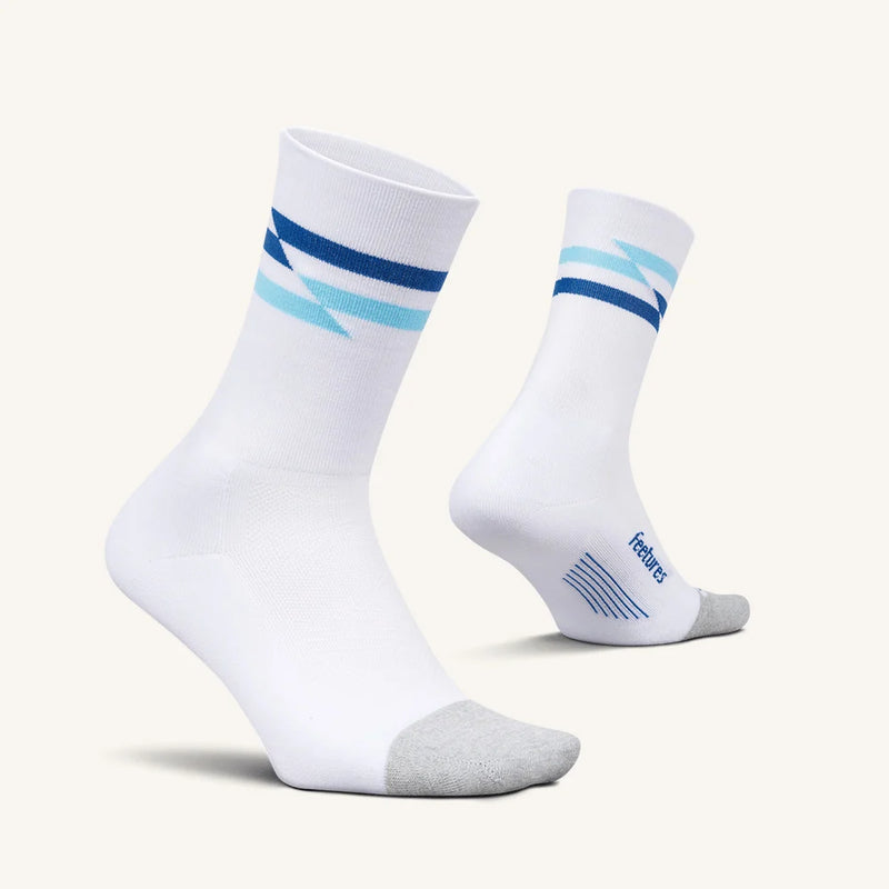 Feetures! ELITE Light Cushion Mini Crew - White Track