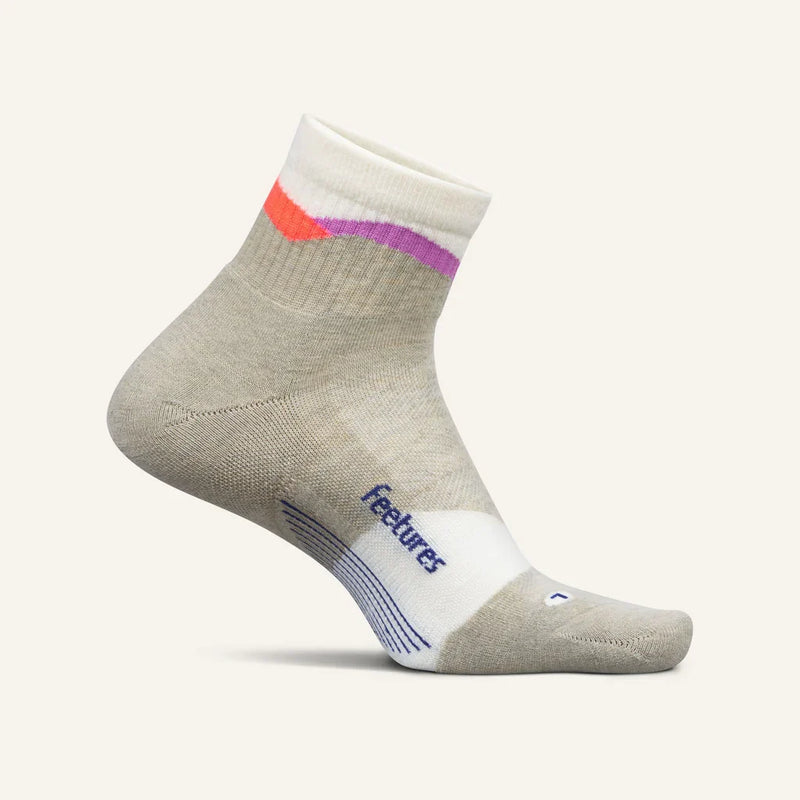 Feetures! TRAIL Max Cushion Quarter - Mountain High Cream