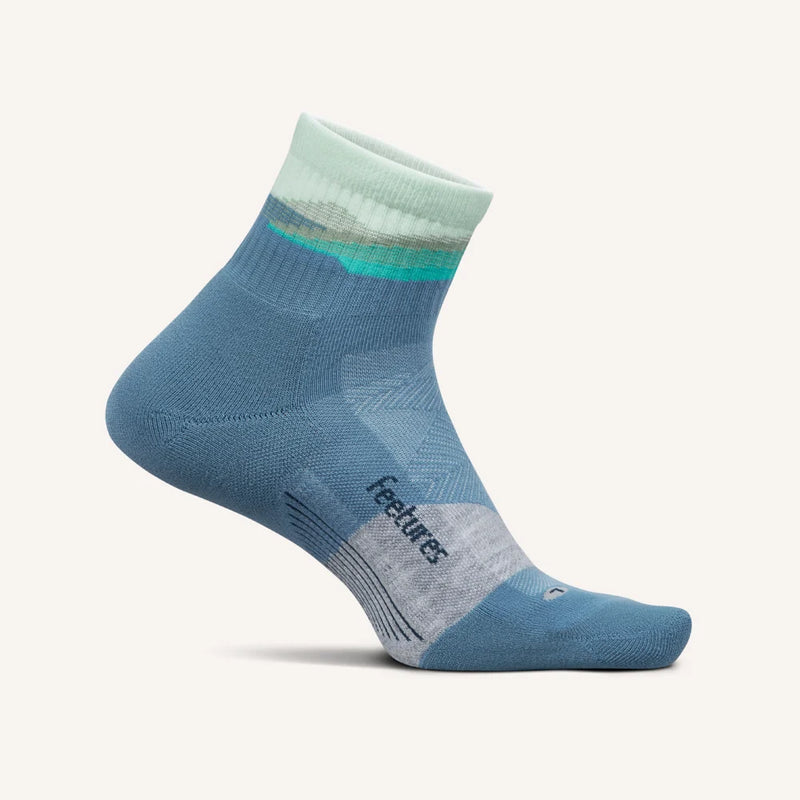 Feetures! TRAIL Max Cushion Quarter - Tectonic Blue