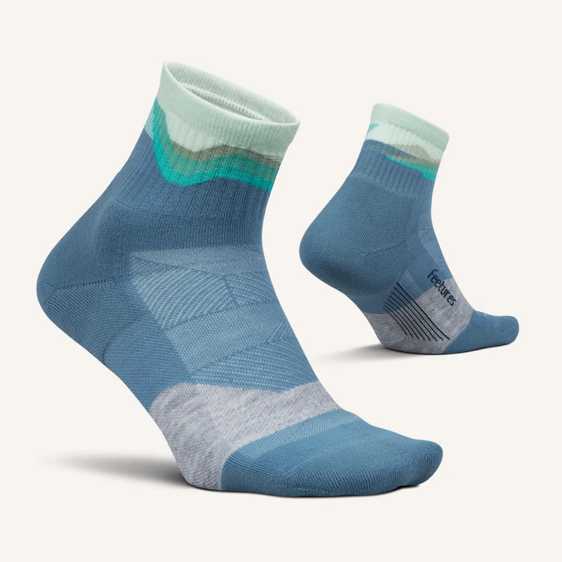 Feetures! TRAIL Max Cushion Quarter - Tectonic Blue