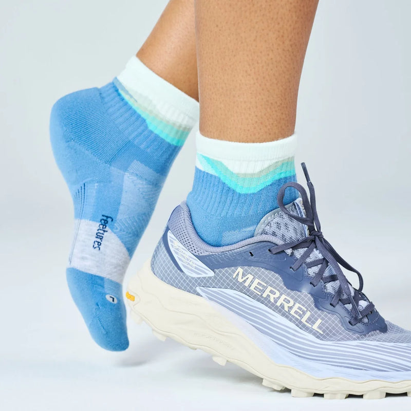 Feetures! TRAIL Max Cushion Quarter - Tectonic Blue