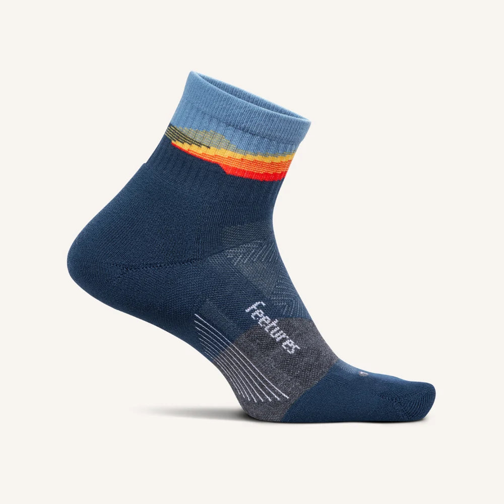 Feetures! TRAIL Max Cushion Quarter - Tectonic Navy
