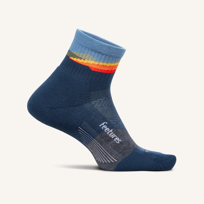 Feetures! TRAIL Max Cushion Quarter - Tectonic Navy