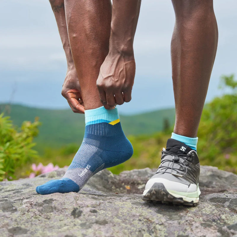 Feetures! TRAIL Max Cushion Quarter - Mountain High Blue