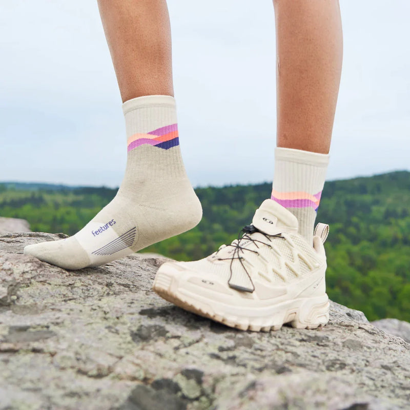 Feetures! TRAIL Max Cushion Mini Crew - Mountain High Cream