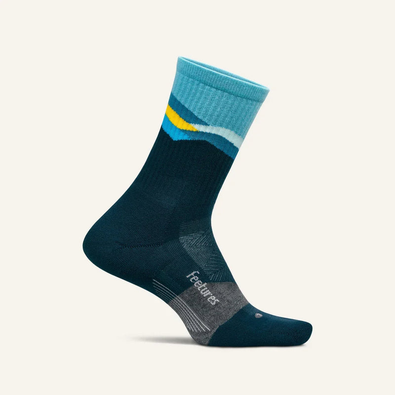 Feetures! TRAIL Max Cushion Mini Crew - Mountain High Blue