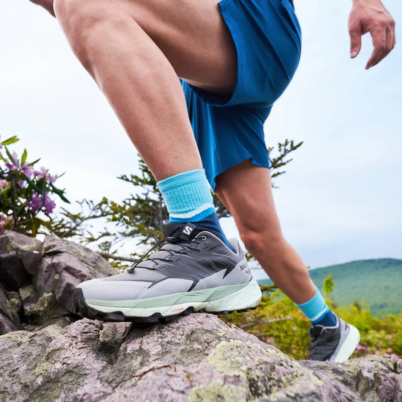 Feetures! TRAIL Max Cushion Mini Crew - Mountain High Blue