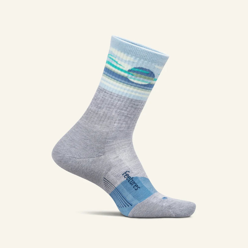Feetures! TRAIL Max Cushion Mini Crew - Cloud Veil Blue