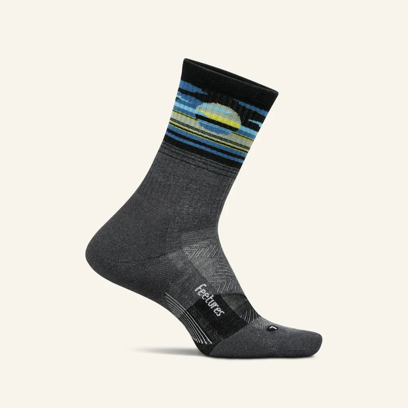 Feetures! TRAIL Max Cushion Mini Crew - Cloud Veil Grey
