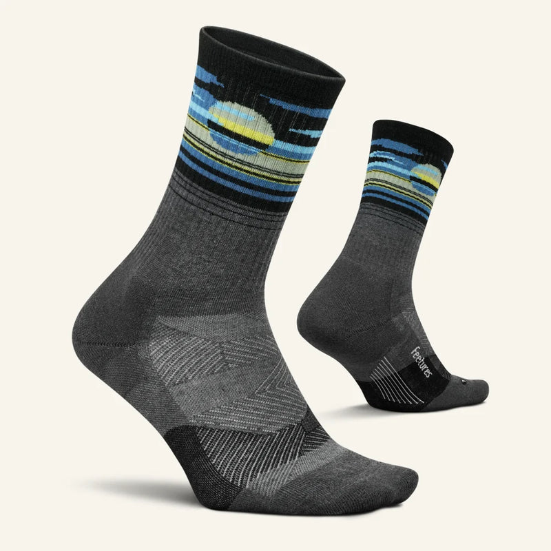 Feetures! TRAIL Max Cushion Mini Crew - Cloud Veil Grey