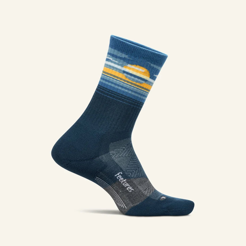 Feetures! TRAIL Max Cushion Mini Crew - Cloud Veil Navy