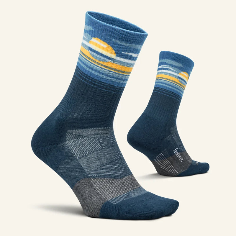 Feetures! TRAIL Max Cushion Mini Crew - Cloud Veil Navy