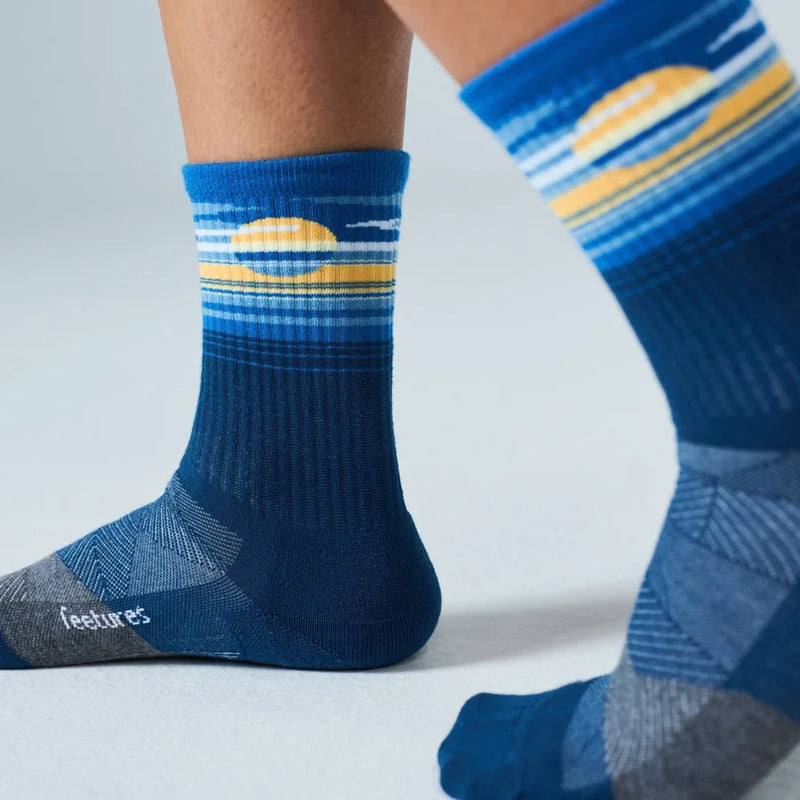 Feetures! TRAIL Max Cushion Mini Crew - Cloud Veil Navy