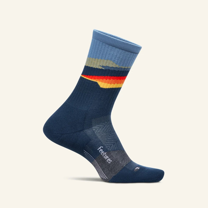 Feetures! TRAIL Max Cushion Mini Crew - Tectonic Navy