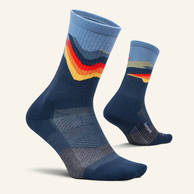 Feetures! TRAIL Max Cushion Mini Crew - Tectonic Navy