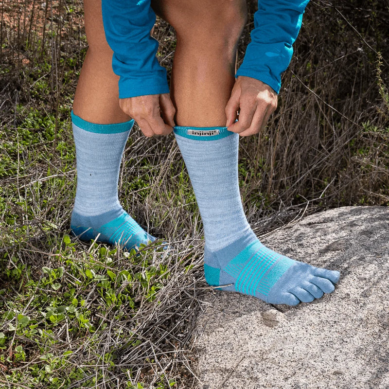 Injinji TRAIL Women’s Midweight Crew - Aqua